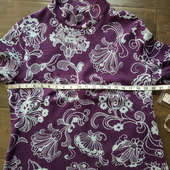 Anthropologie Mock Neck Floral Print Cutout Back Mini Dress - Picture 14 of 16